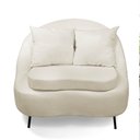 Ver imagem 6 de Poltrona Decorativa Orgânica Pé Ferro Pto Kit 2 Zaya Bouclê C05 - D'Rossi