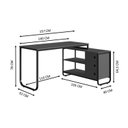 Ver imagem 3 de Mesa Escrivaninha de Canto Estilo Industrial Cobre/Grafite/Preto