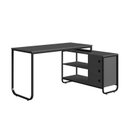 Ver imagem 2 de Mesa Escrivaninha de Canto Estilo Industrial Cobre/Grafite/Preto