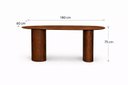Ver imagem 3 de Aparador Orgânico 180cm em Madeira Tauari com Base Oval Scarlet Oona Design Castanho