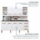 Ver imagem 6 de Cozinha Completa em MDP com 7 Portas e 3 Gavetas Atenas