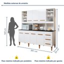 Ver imagem 3 de Cozinha Completa em MDP com 7 Portas e 3 Gavetas Atenas