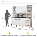 Ver imagem 4 de Cozinha Completa em MDP com 7 Portas e 3 Gavetas Atenas