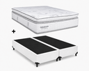 Ver imagem 1 de Cama Box Base Queen Branco Colchão New Freedom Molas Ensacadas 158x198 - Ortobom