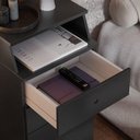 Ver imagem 4 de Mesa de Cabeceira Luxo Ii New Preto – Ej Móveis