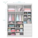 Ver imagem 2 de Cômoda e Guarda Roupa Infantil Blenda Branco Acetinado - Phoenix Baby