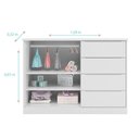 Ver imagem 4 de Cômoda e Guarda Roupa Infantil Blenda Branco Acetinado - Phoenix Baby