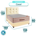 Ver imagem 2 de Cama + Box Bege e Colchão Ortobom Molas Ensacadas Casal - Airtech + Cabeceira