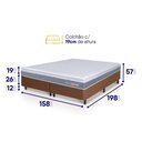 Ver imagem 3 de Conjunto Box Marrom Durban Cinza Espuma D28 Queen 158x198x57 - King House
