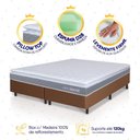 Ver imagem 4 de Conjunto Box Marrom Durban Cinza Espuma D28 Queen 158x198x57 - King House