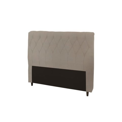 Cabeceira Viena Plus Casal 1400mm Veludo Bege Escuro - Simbal