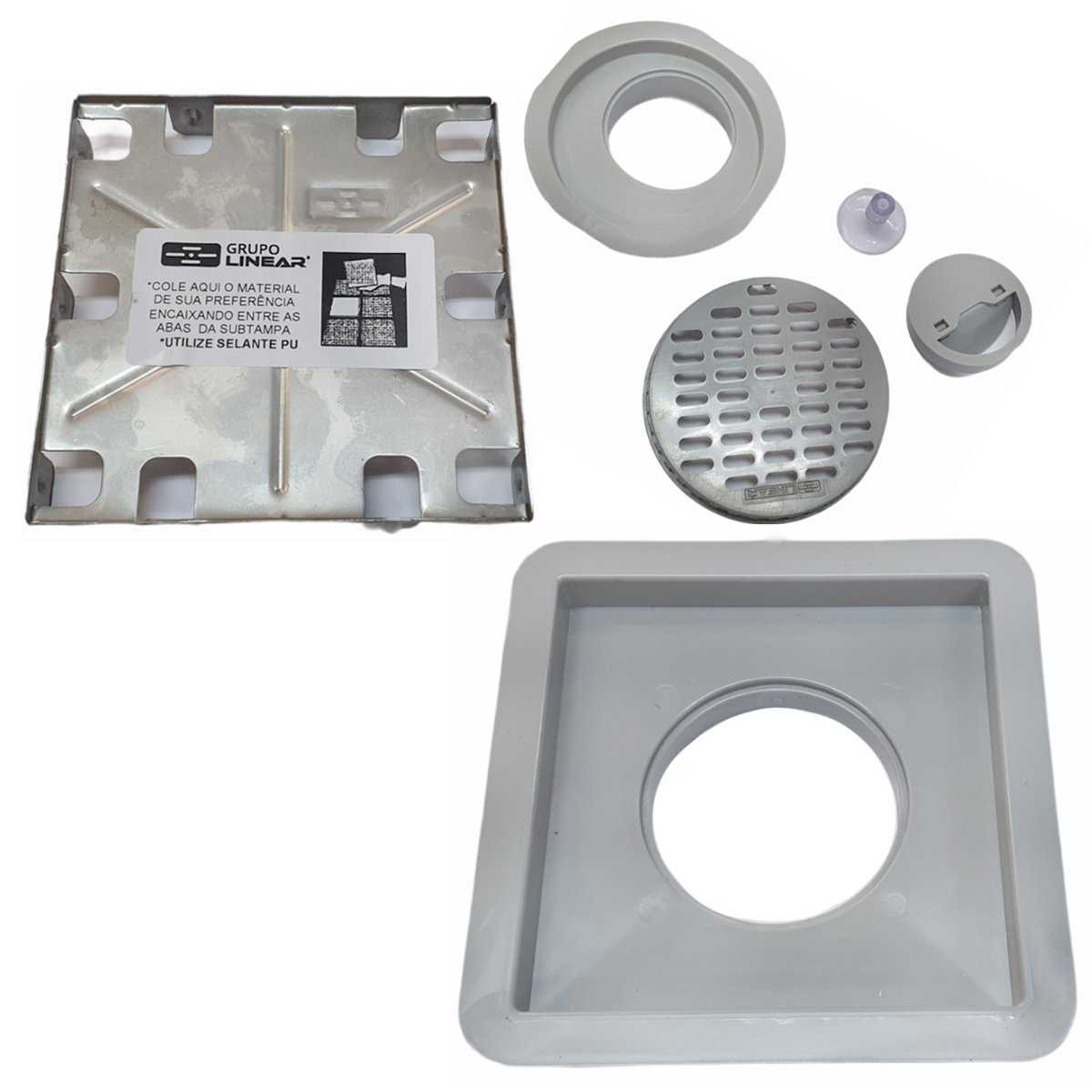 Ralo Linear Quadrado Oculto 15x15cm - 209 - 3