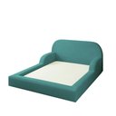 Ver imagem 1 de Cama Colchão Casal Montessoriana Infantil Proteção Lateral Cor:azul