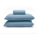 Ver imagem 1 de Jogo de Cama Buettner King Malha Basic Liso 3 Peças Jeans