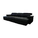Ver imagem 4 de Sofá Retrátil e Reclinável de Couro Queen - 3,60M - Preto