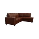 Ver imagem 2 de Sofá de Couro Canto Marrocos 2 Lugares com Chaise Direita - Conhaque com Brilho