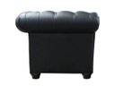 Ver imagem 3 de Poltrona Chesterfield de Couro - Preto