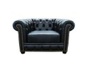 Ver imagem 1 de Poltrona Chesterfield de Couro - Preto