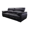 Sofá Retrátil e Reclinável de Couro Filipinas - 2,60M - Preto - 1