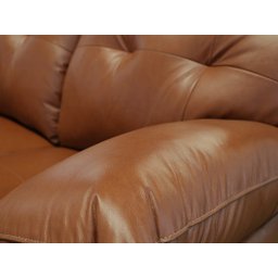 Conjunto Sofá de Couro Marselha 3 e 2 Lugares - Conhaque com Brilho - 8