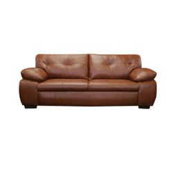 Conjunto Sofá de Couro Marselha 3 e 2 Lugares - Conhaque com Brilho - 4