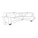 Ver imagem 2 de Sofá de Couro Canto Marrocos 3 Lugares - Chaise Esquerda - Preto