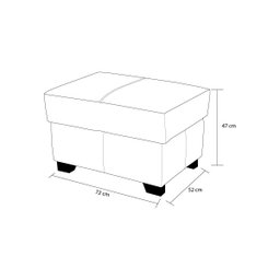 Puff de Couro Mp-02 - Conhaque com Brilho - 2