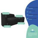 Ver imagem 4 de Kit Divã Recamier Orgânico França 220cm Lado Direito e 2 Poltronas Amore Bouclé
