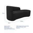 Ver imagem 3 de Kit Divã Recamier Orgânico França 220cm Lado Direito e 2 Poltronas Amore Bouclé