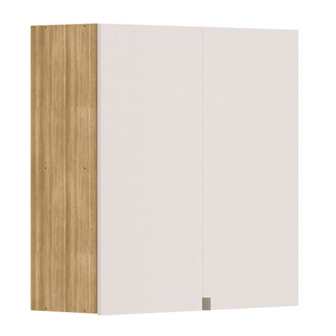 Armário de Cozinha Aéreo 80cm 2 Portas Minsk K02 Freijó/soft - Mpozenato