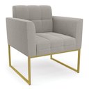 Ver mais imagens de Namoradeira e 2 Poltronas Industrial Dourado Elisa Bouclê Cinza D03 - D'Rossi