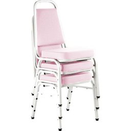 Kit com 3 Cadeiras Empilháveis Linha Hotel Plus Rosa - 1