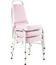 Ver imagem 1 de Kit com 3 Cadeiras Empilháveis Linha Hotel Plus Rosa