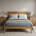 Ver imagem 2 de Cama Queen 2 Mesas de Cabeceira 3 Gavetas Madeira Taeda Freijo Festra