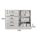 Ver imagem 3 de Cômoda Casal Space C/ 2 Portas e 5 Gavetas Cumaru/fendi - Novo Horizonte