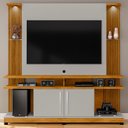 Ver imagem 2 de Estante Painel para Tv 55 Pol 180cm com Led York Naturalle/off - Bechara