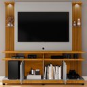 Ver imagem 5 de Estante Painel para Tv 55 Pol 180cm com Led York Naturalle/off - Bechara