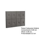 Ver imagem 2 de Painel de Cama Solteiro 0,90cm Botão - Cores - Compra Moveis em Casa: Cinza