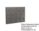 Ver imagem 2 de Painel de Cama Solteiro 0,90cm Botão - Cores - Compra Moveis em Casa: Cinza
