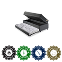 Ver imagem 6 de Bicama Box Baú Solteirão com Colchão Adapto Molas Ensacadas Ecoflex Linho Cinza 96x203