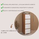 Ver imagem 6 de Armário para Escritório com 4 Gavetas e Chave Arquivo Freijó/Branco