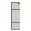 Ver mais imagens de Armário para Escritório com 4 Gavetas e Chave Arquivo Freijó/Branco