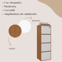 Ver imagem 7 de Armário para Escritório com 4 Gavetas e Chave Arquivo Freijó/Branco