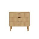 Ver imagem 3 de Cômoda para Quarto Orgânica Curva 3 Gavetas 90cm 100% BP com Pés em Madeira Maciça Aura