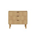 Ver imagem 2 de Cômoda para Quarto Orgânica Curva 3 Gavetas 90cm 100% BP com Pés em Madeira Maciça Aura