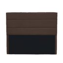 Ver imagem 1 de Cabeceira Leila 1,40 Suede Marrom - Dominic Decor