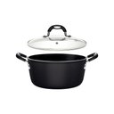 Ver imagem 6 de Caçarola Tramontina Mônaco Induction Alumínio Revestimento Antiaderente Starflon Preto 24 Cm 4,5 L T