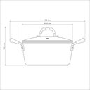 Ver imagem 3 de Caçarola Tramontina Mônaco Induction Alumínio Revestimento Antiaderente Starflon Preto 24 Cm 4,5 L T