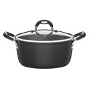 Ver imagem 1 de Caçarola Tramontina Mônaco Induction Alumínio Revestimento Antiaderente Starflon Preto 24 Cm 4,5 L T