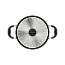 Ver imagem 4 de Caçarola Tramontina Mônaco Induction Alumínio Revestimento Antiaderente Starflon Preto 24 Cm 4,5 L T